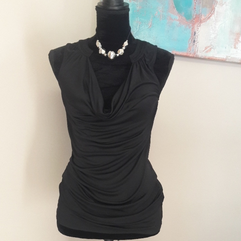 Shesaid.../Sleeveless/ Draped/ Neck /Top